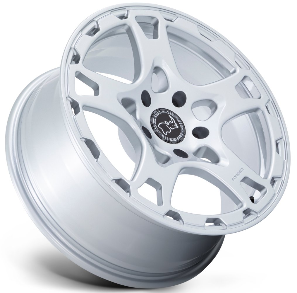 18x8 Black Rhino BR402 Klaue Matte Silver (Full Forged) 5x130 20mm - Flex Offroad