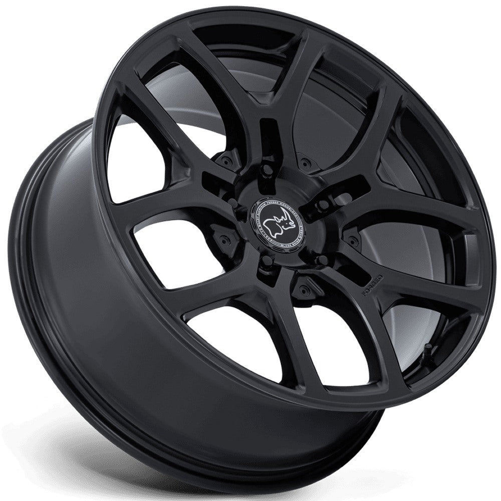20x8.5 Black Rhino BR406 Rockledge Matte Black (Full Forged) 5x5.5/139.7 35mm