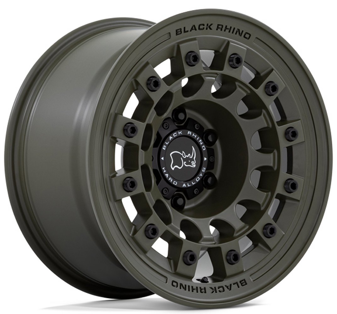 17x8 Black Rhino Fuji Olive Drab Green 5x4.5/114.3 38mm - Flex Offroad