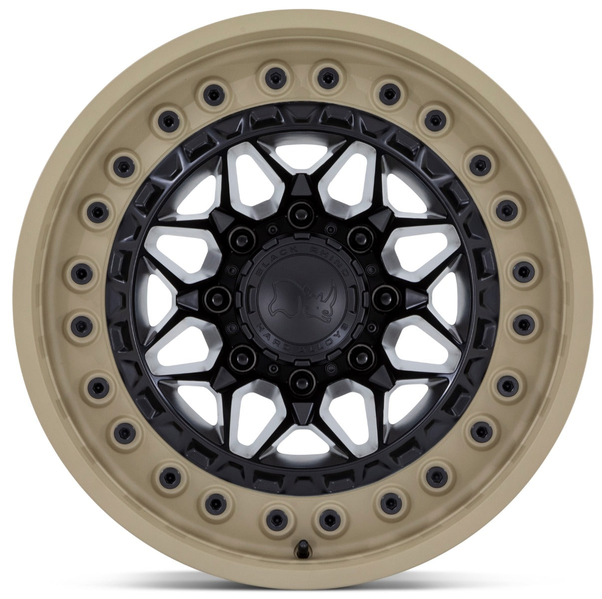 20x10 Black Rhino Alpha Matte Black w/ Sand Lip 5x5/127 -18mm - Flex Offroad
