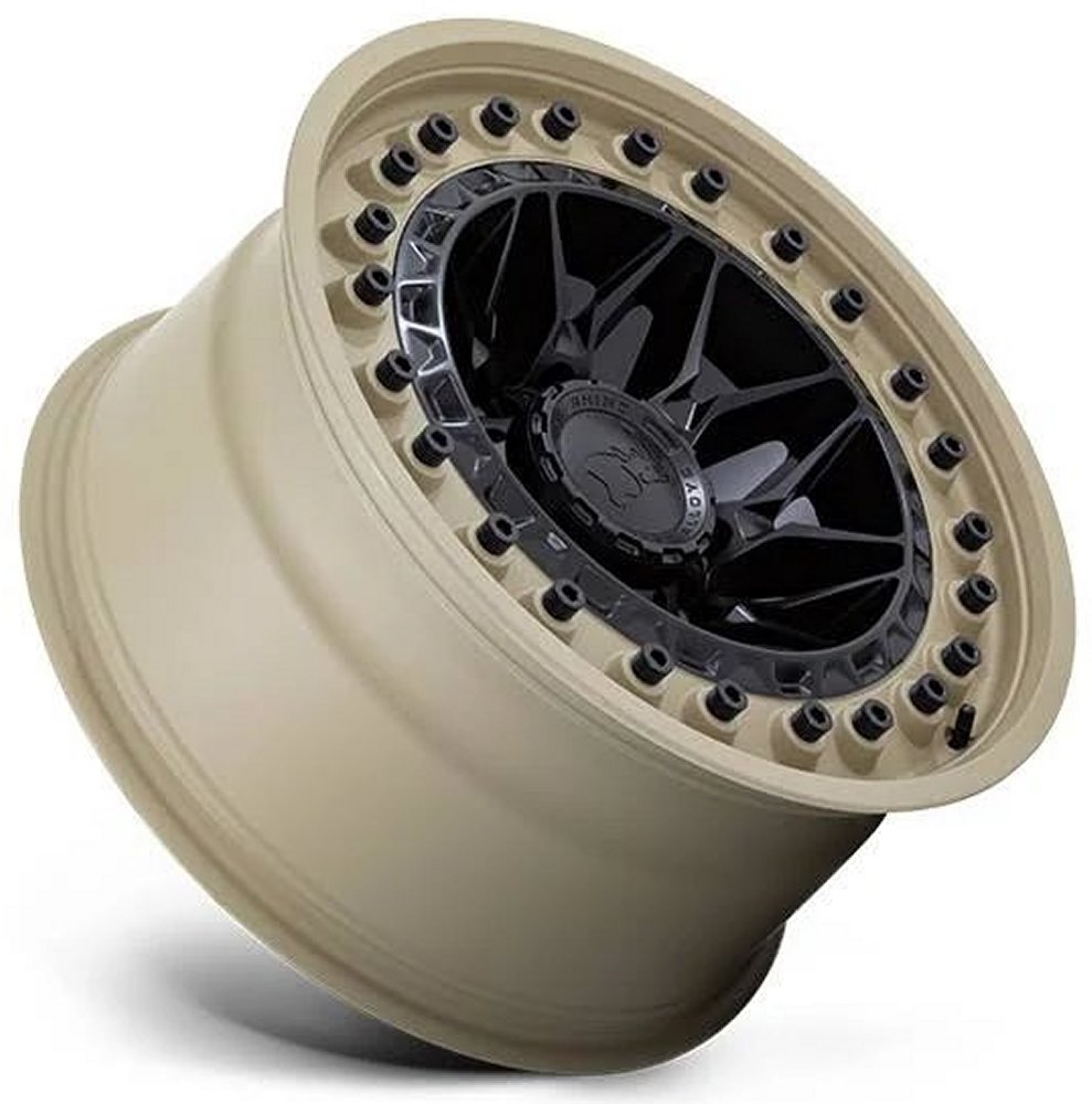 17x9 Black Rhino Alpha Matte Black w/ Sand Lip 6x5.5/19.7 -12mm - Flex Offroad