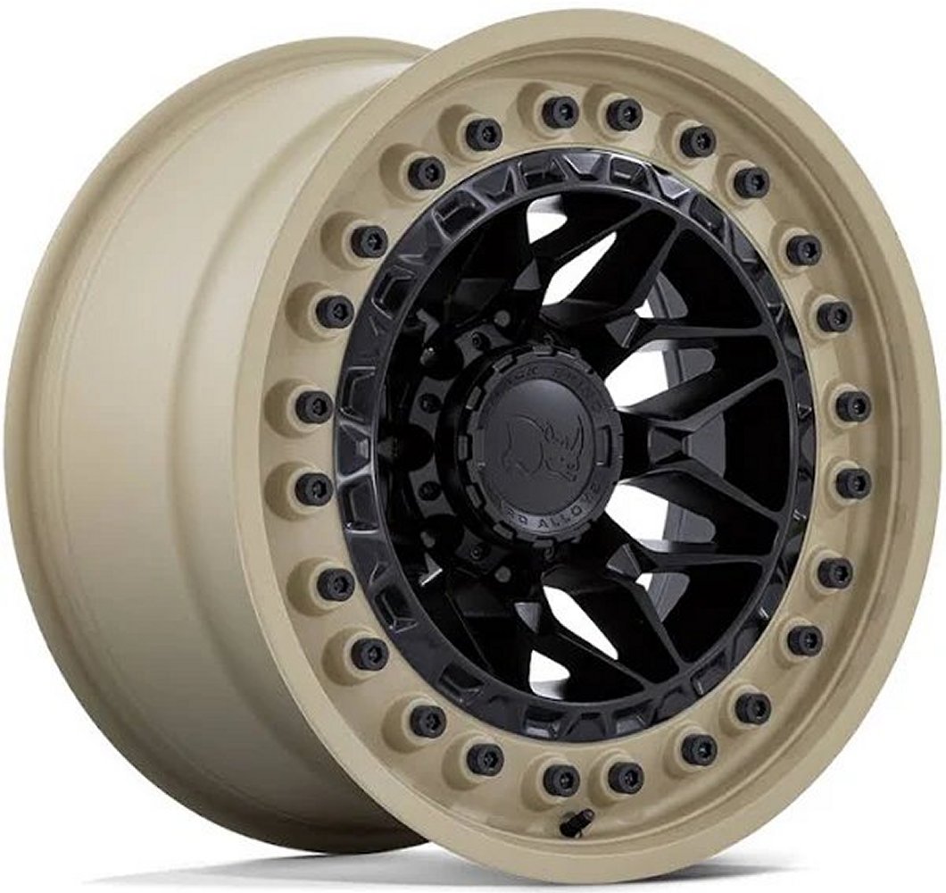 18x9 Black Rhino Alpha Matte Black w/ Sand Lip 6x5.5/139.7 20mm - Flex Offroad