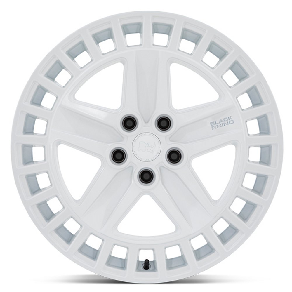 (Clearance - No Returns) 18x8.5 Black Rhino Alston Gloss White 5x4.5/114.3 25mm - Flex Offroad