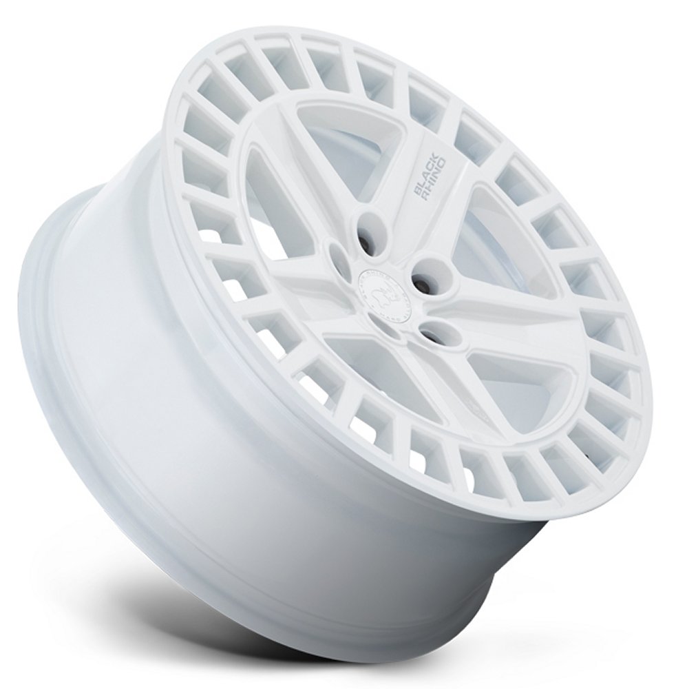 (Clearance - No Returns) 18x8.5 Black Rhino Alston Gloss White 5x4.5/114.3 25mm - Flex Offroad