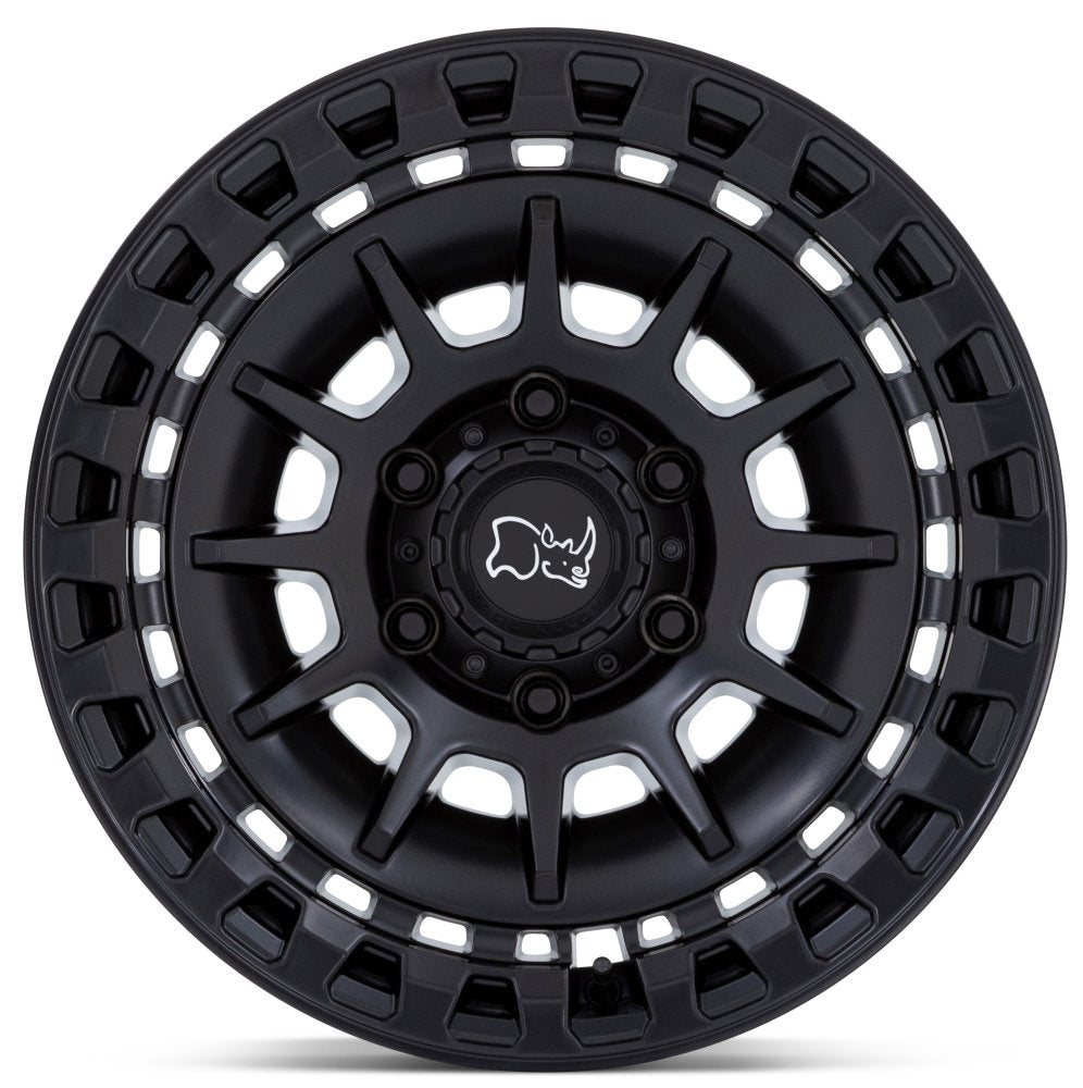 17x8.5 Black Rhino Barrage Matte Black 5x5/127 -10mm - Flex Offroad