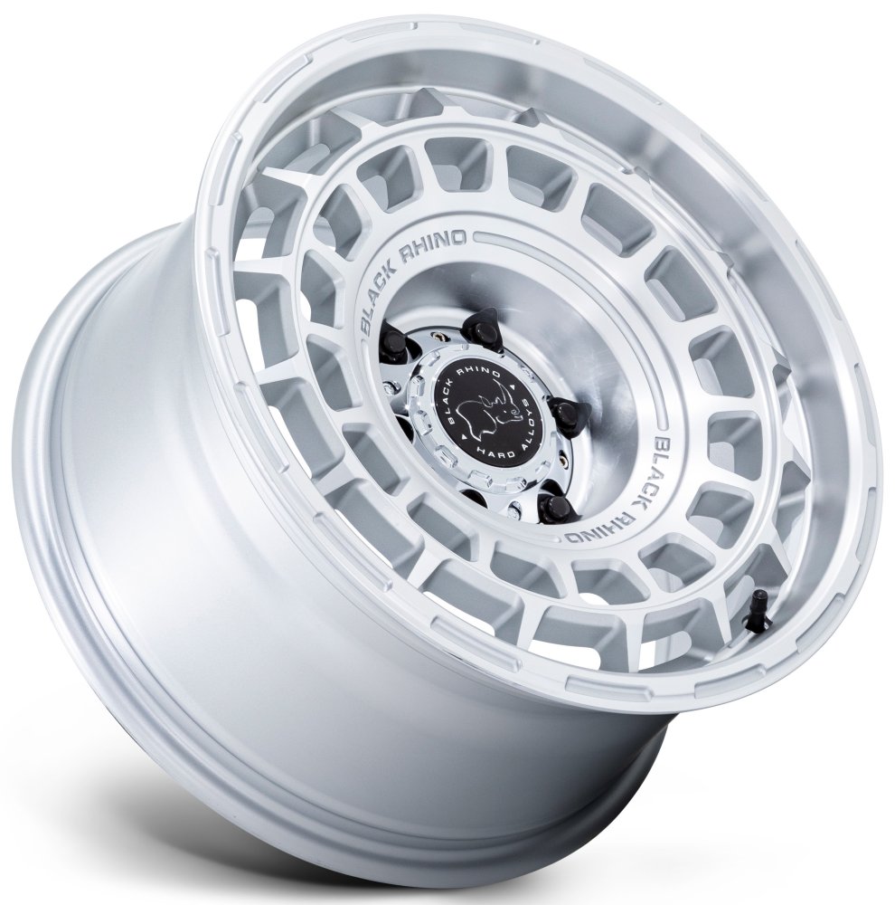 17X8.5 Black Rhino BR024 Awol Silver Machined 5x5/127 10mm - Flex Offroad