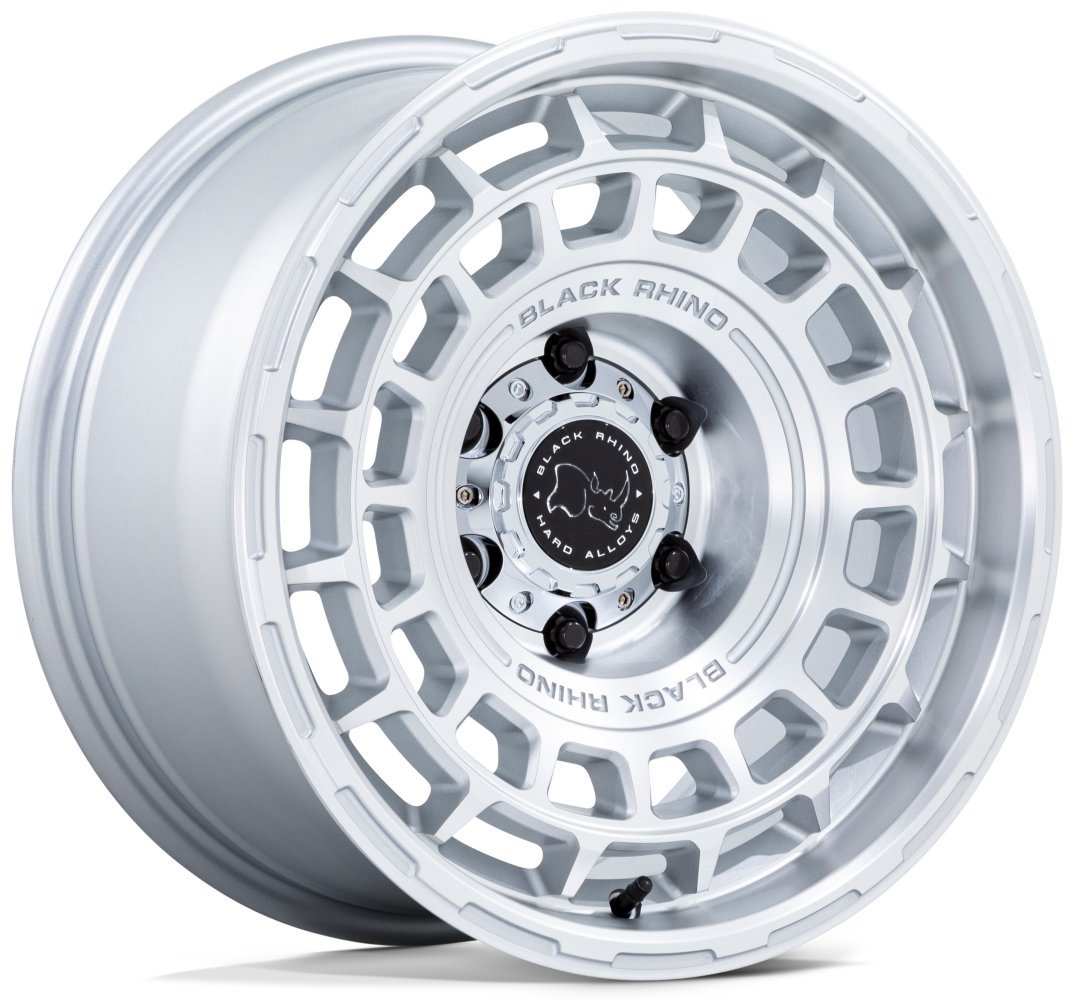 17X8.5 Black Rhino BR024 Awol Silver Machined 5x5/127 10mm - Flex Offroad
