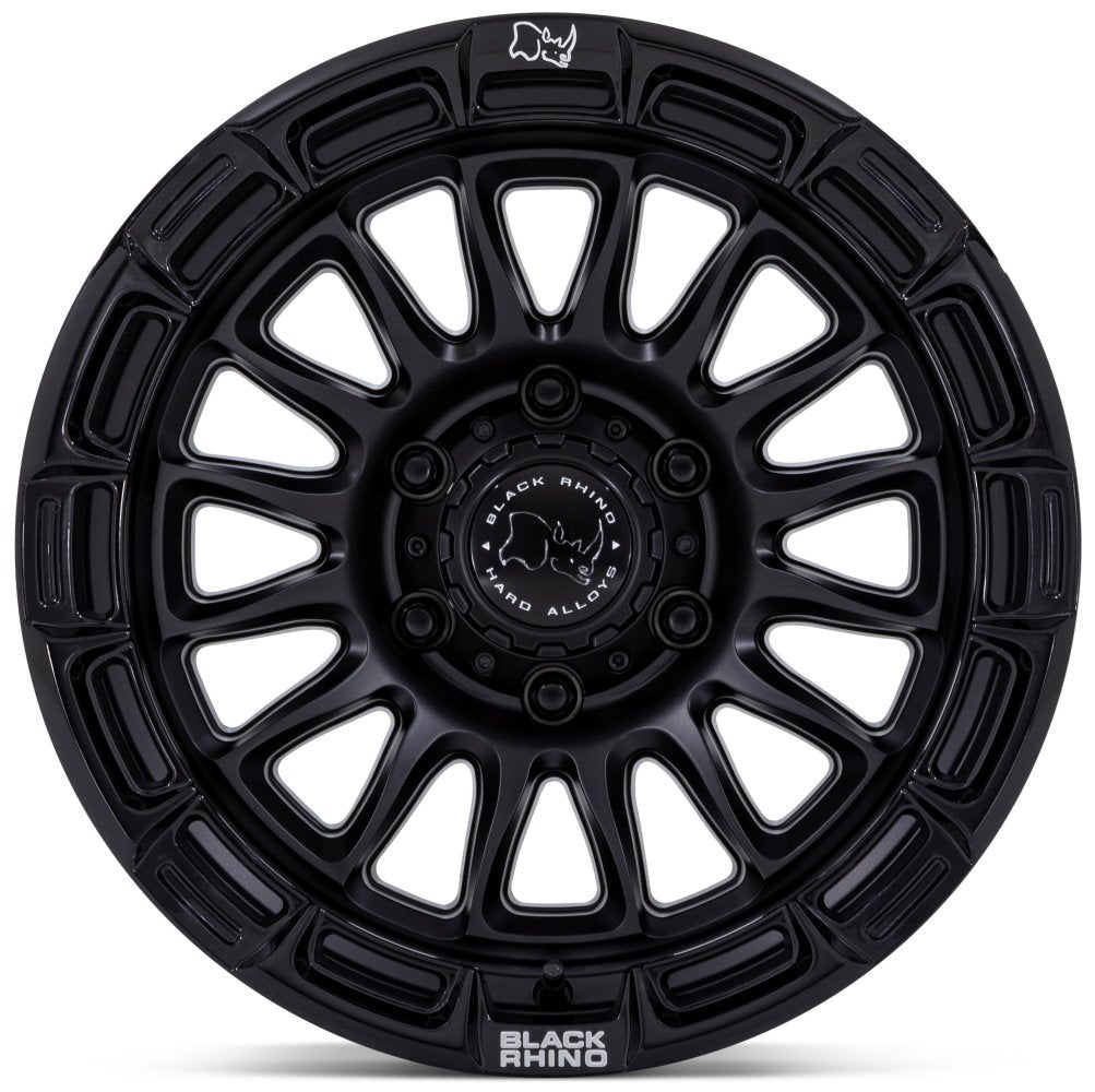17X9 Black Rhino BR025 Rival Matte Black w/ Gloss Black Lip 6X5.5/139.7 1mm - Flex Offroad