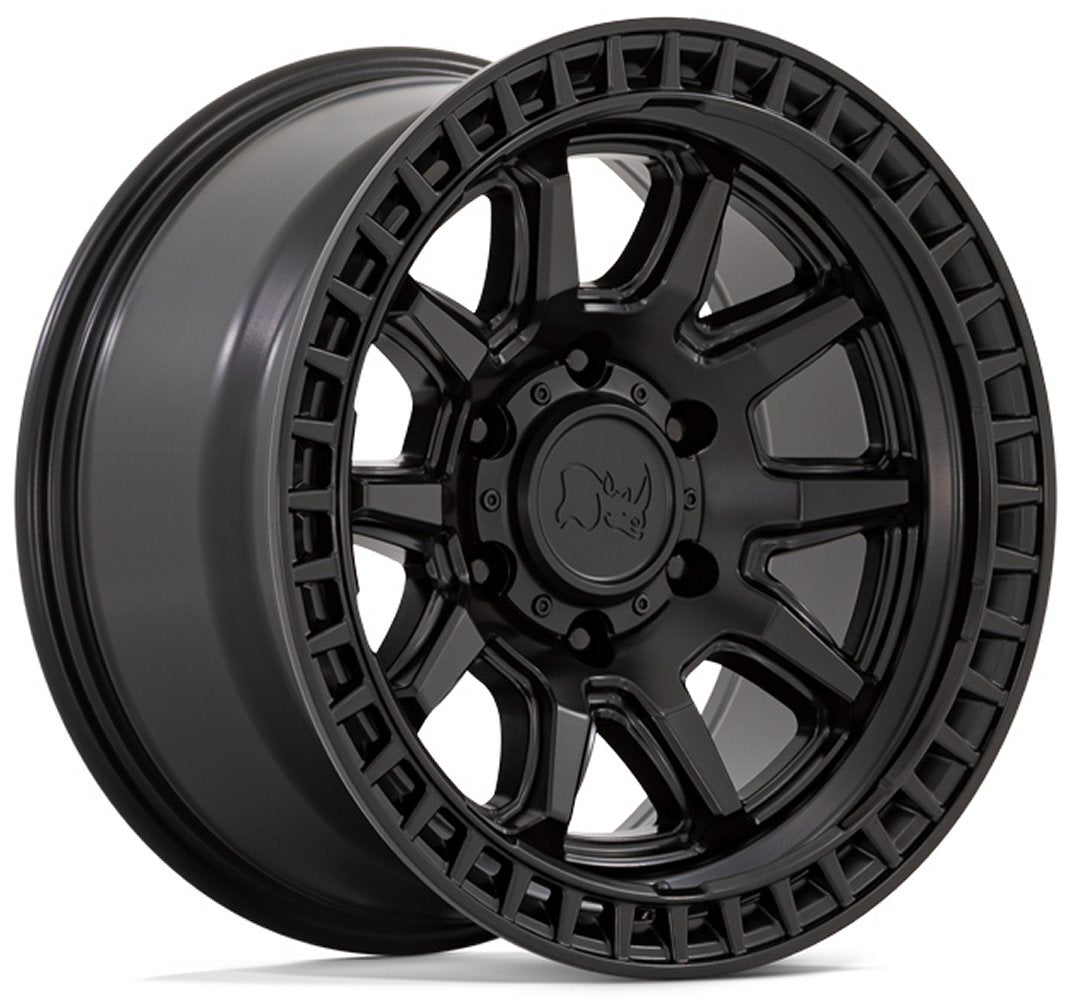 17x8.5 Black Rhino Calico Matte Black 6x5.5/139.7 0mm - Flex Offroad