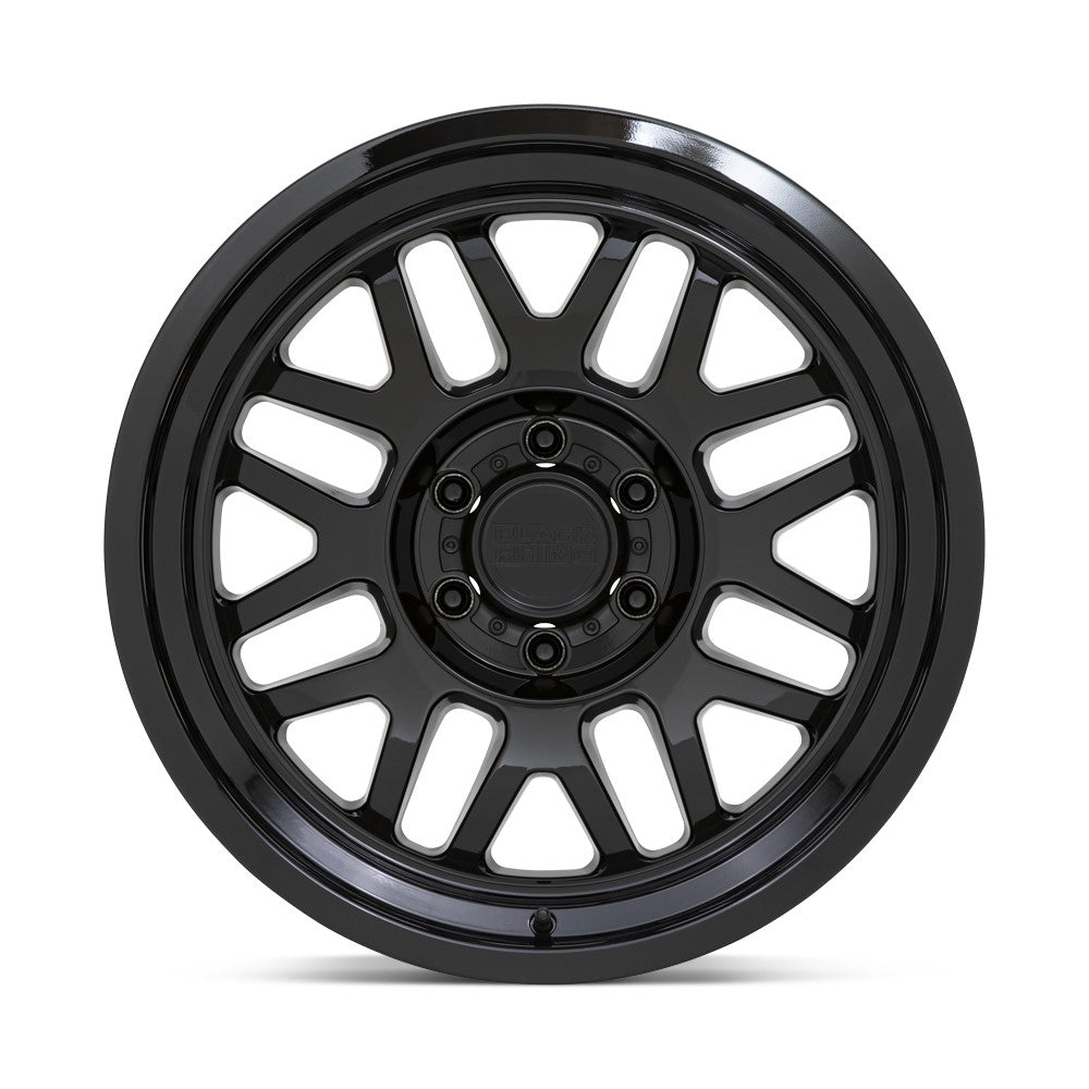 (Clearance - No Returns) 20x9.5 Black Rhino Delta Gloss Black 6x120 12mm