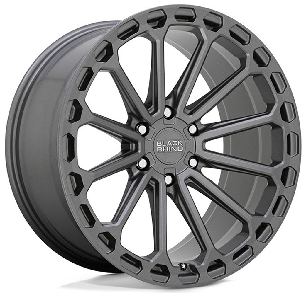 (Clearance - No Returns) 17x9.5 Black Rhino Kaizen Matte Gunmetal (Rotary Forged) 6x5.5/139.7 12mm