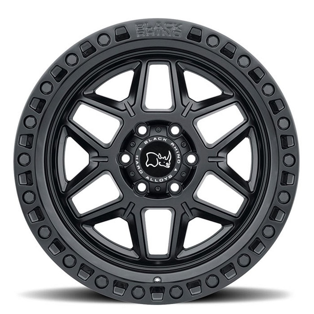17x9 Black Rhino Kelso Matte Black w/ Black Bolts 5x4.5/114.3 -18mm - Flex Offroad