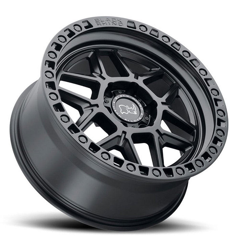 17x9 Black Rhino Kelso Matte Black w/ Black Bolts 6x5.5/139.7 -12mm - Flex Offroad