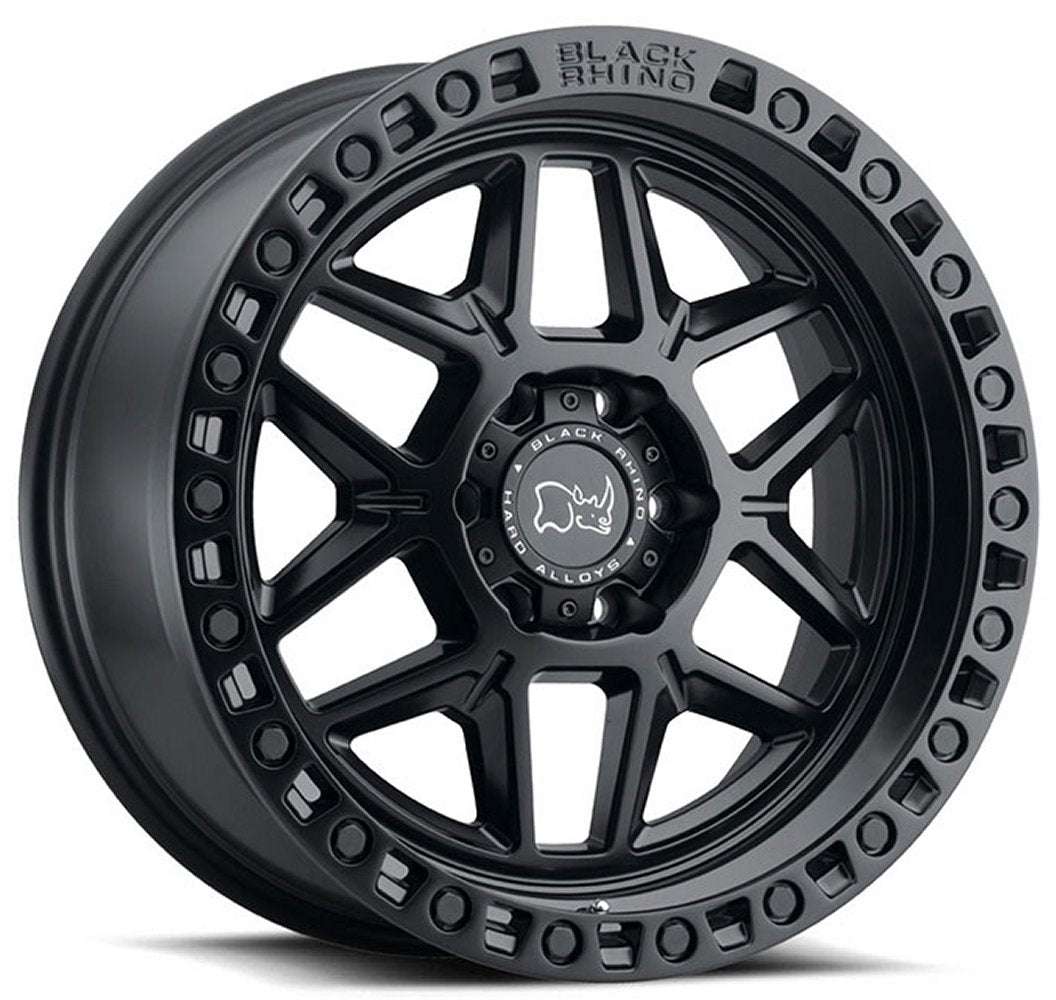 17x9 Black Rhino Kelso Matte Black w/ Black Bolts 6x5.5/139.7 -12mm - Flex Offroad