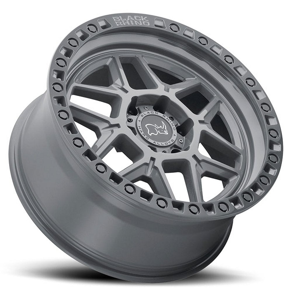 18x9 Black Rhino Kelso Battleship Gray w/ Black Lip & Black Bolts 6x5.5/139.7 12mm