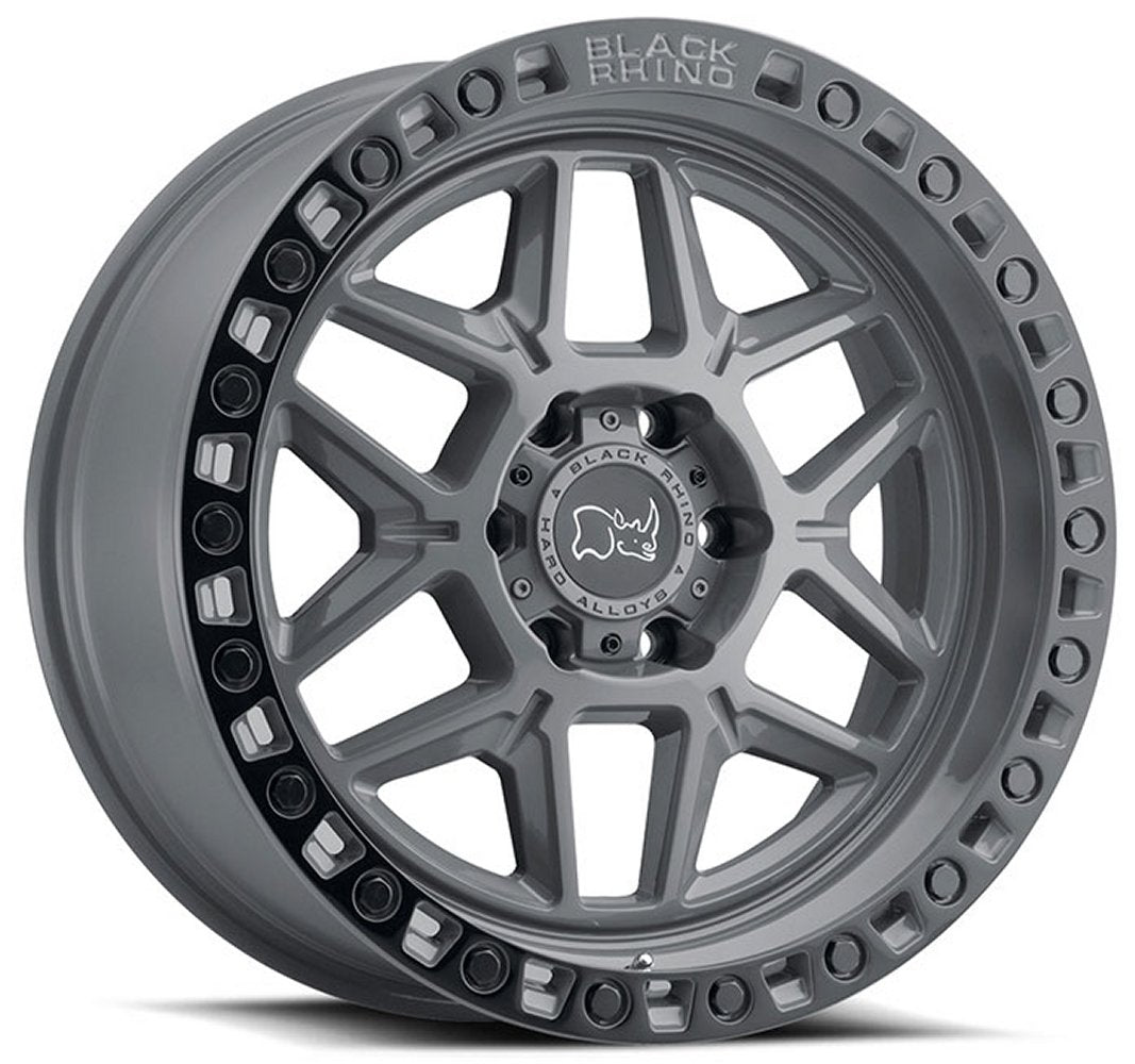 18x9 Black Rhino Kelso Battleship Gray w/ Black Lip & Black Bolts 6x5.5/139.7 12mm