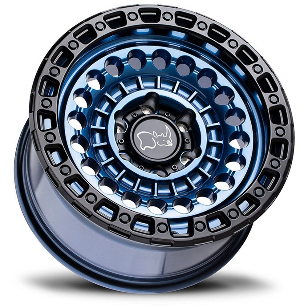 17x8.5 Black Rhino Sentinel Cobalt Blue w/ Black Lip 6x5.5/139.7 -10mm - Flex Offroad