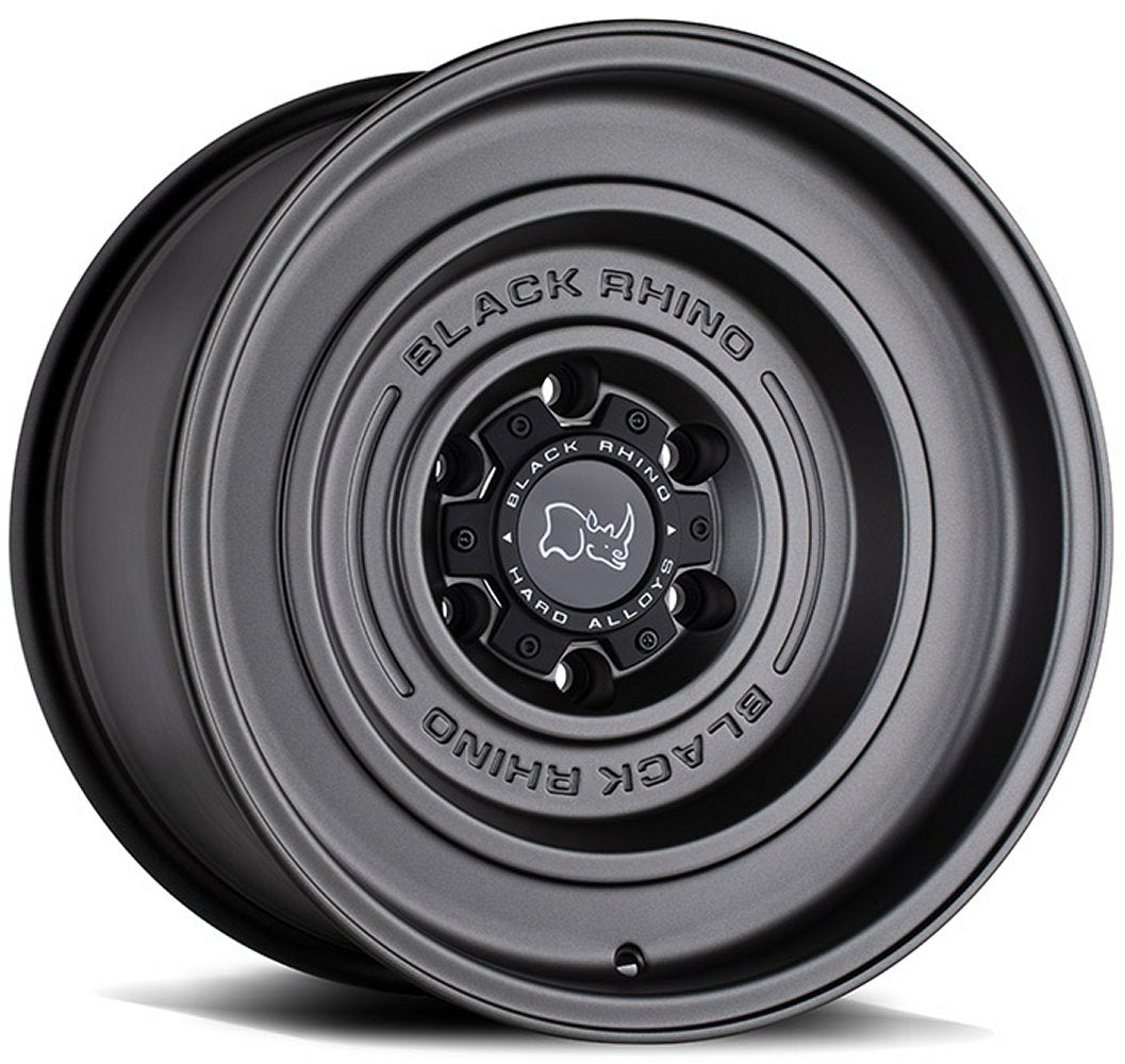 17x9.5 Black Rhino Solid Matte Gun Black 5x5/127 -18mm - Flex Offroad