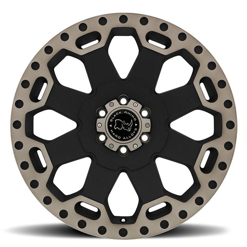 17x8 Black Rhino Warlord Matte Black w/ Machined Dark Tint Lip 6x130 52mm - Flex Offroad