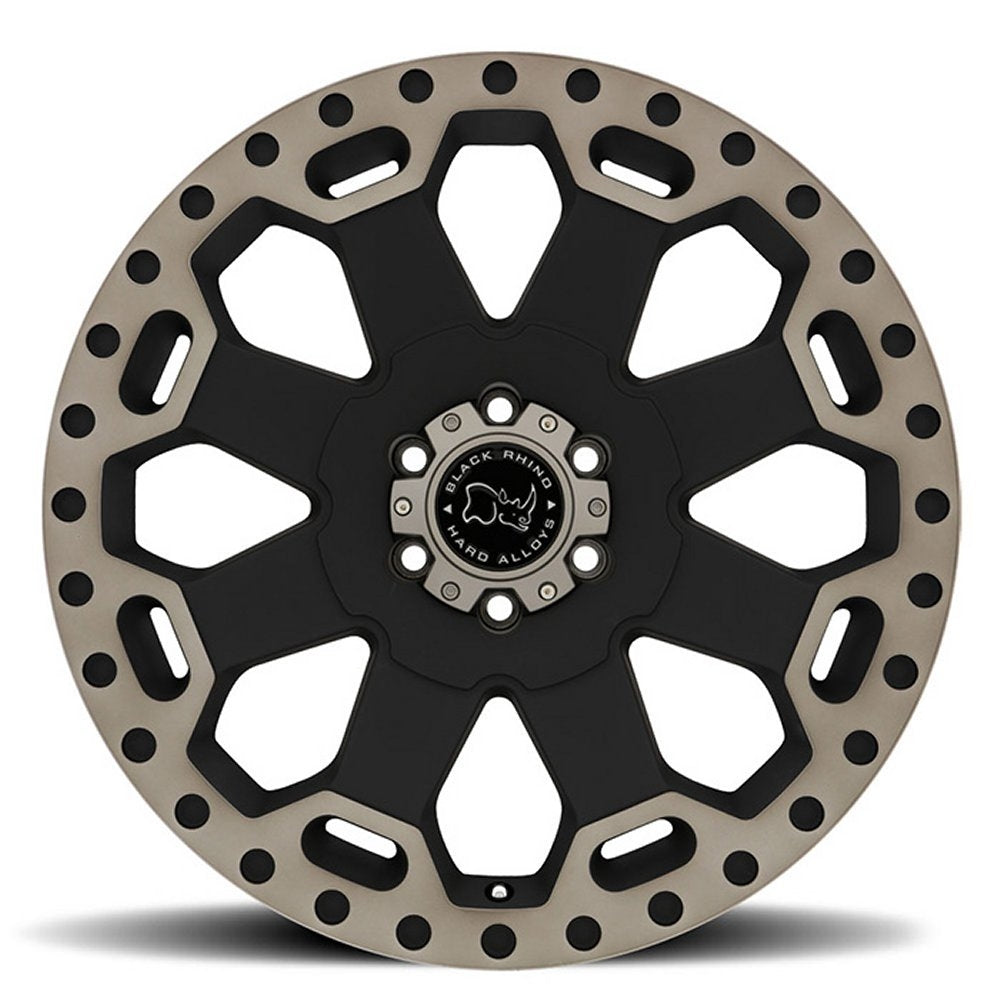 17x9 Black Rhino Warlord Matte Black w/ Machined Dark Tint Lip 8x170 12mm - Flex Offroad