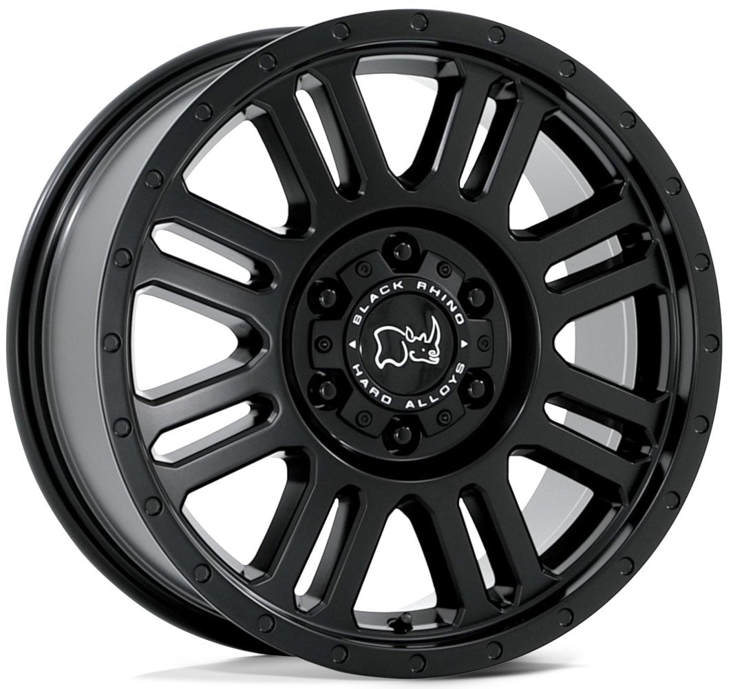 17x8 Black Rhino Yellowstone Matte Black 6x130 45mm - Flex Offroad