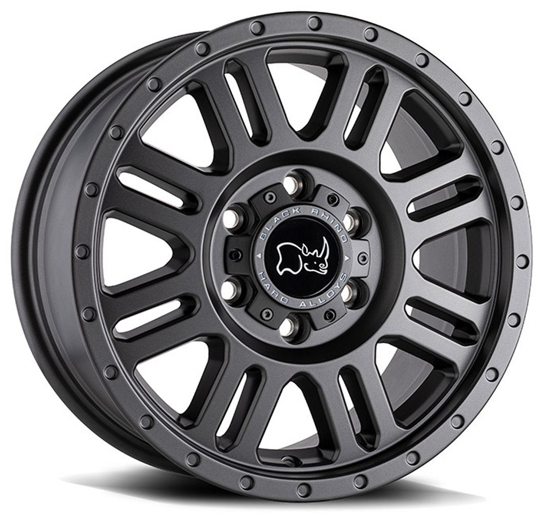 16x8 Black Rhino Yellowstone Matte Gunmetal 5x160 45mm