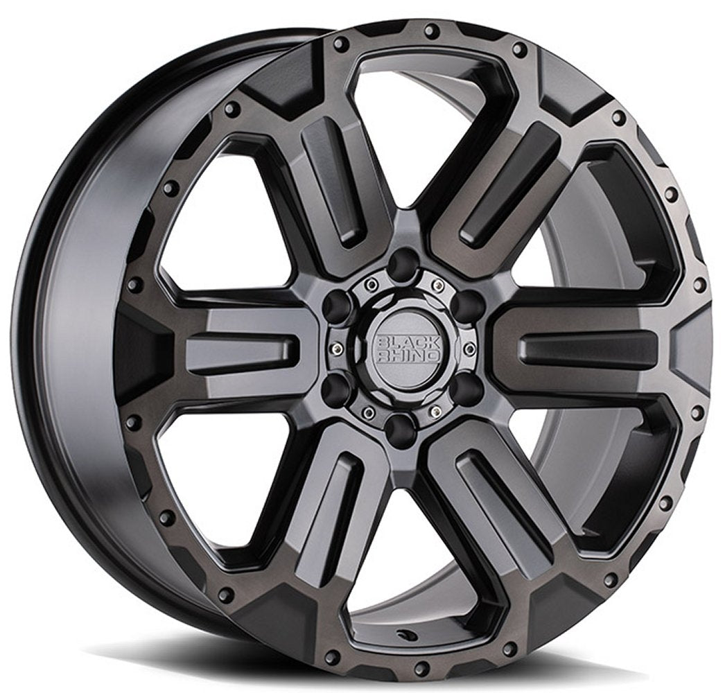 20x9 Black Rhino Wanaka Matt Gunmetal w/ Brushed Face & Tinted 6x5.5/139.7 12mm - Flex Offroad