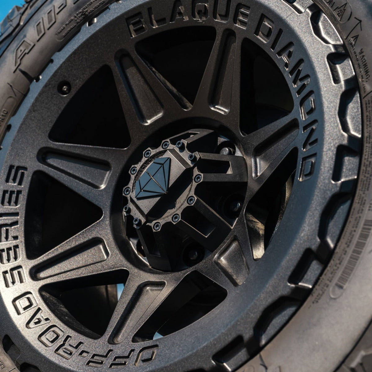 20x10 Blaque Diamond Off-Road BD-O102 Matte Textured Black (Flow Forged) 6x135 6x5.5/139.7 1mm - Flex Offroad