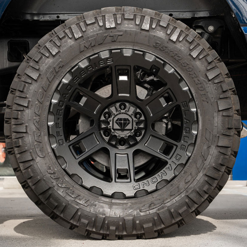17x9 Blaque Diamond Off-Road BD-O801 Matte Textured Black (Flow Forged) 6x135 6x5.5/139.7 -12mm - Flex Offroad