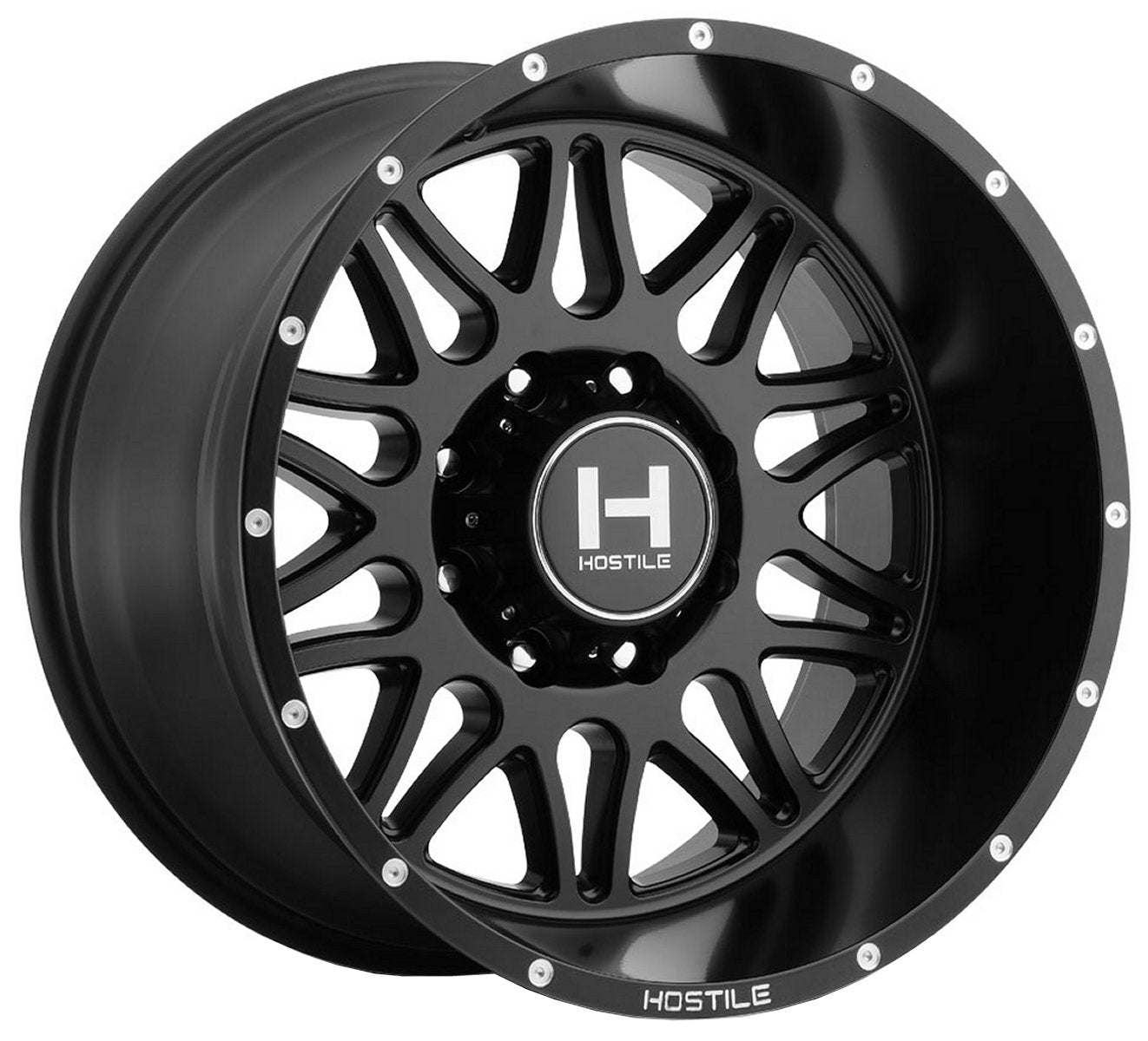 22x10 Hostile H111 Blaze Asphalt (8 Lug) 8x6.5/165 -25mm - Flex Offroad