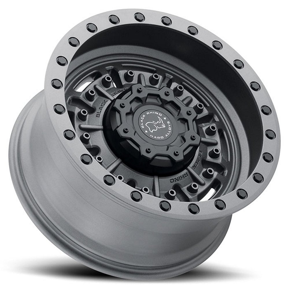 (Clearance - No Returns) 20x9.5 Black Rhino Abrams Matte Gunmetal Textured 5x130 2mm