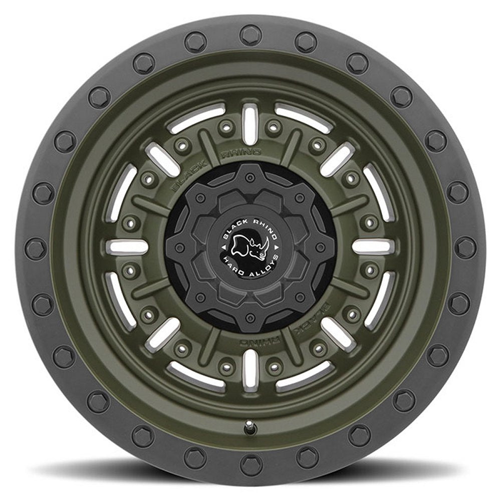 17x9.5 Black Rhino Abrams OD Green 6x5.5/139.7 0mm - Flex Offroad