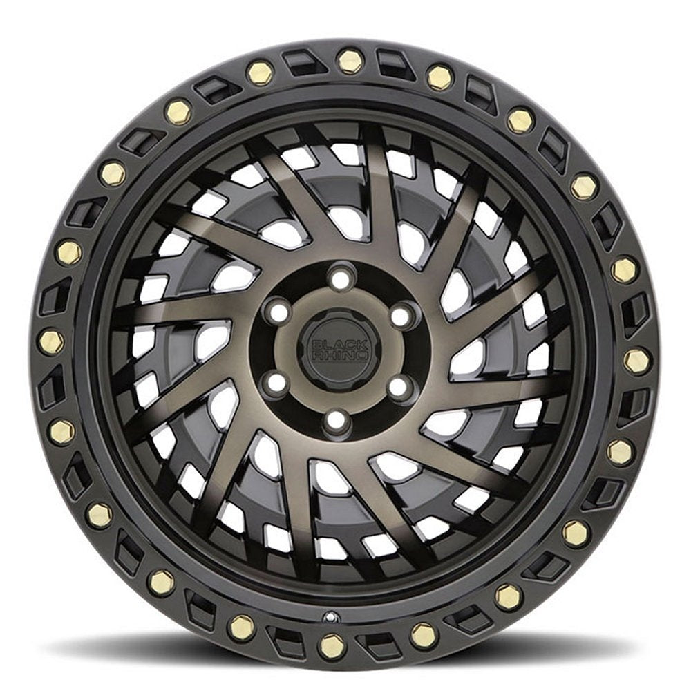 (Clearance - No Returns) 17x9 Black Rhino Shredder Matte Black w/ Machined Dark Tint (Rotary Forged) 6x5.5/139.7 -12mm - Flex Offroad
