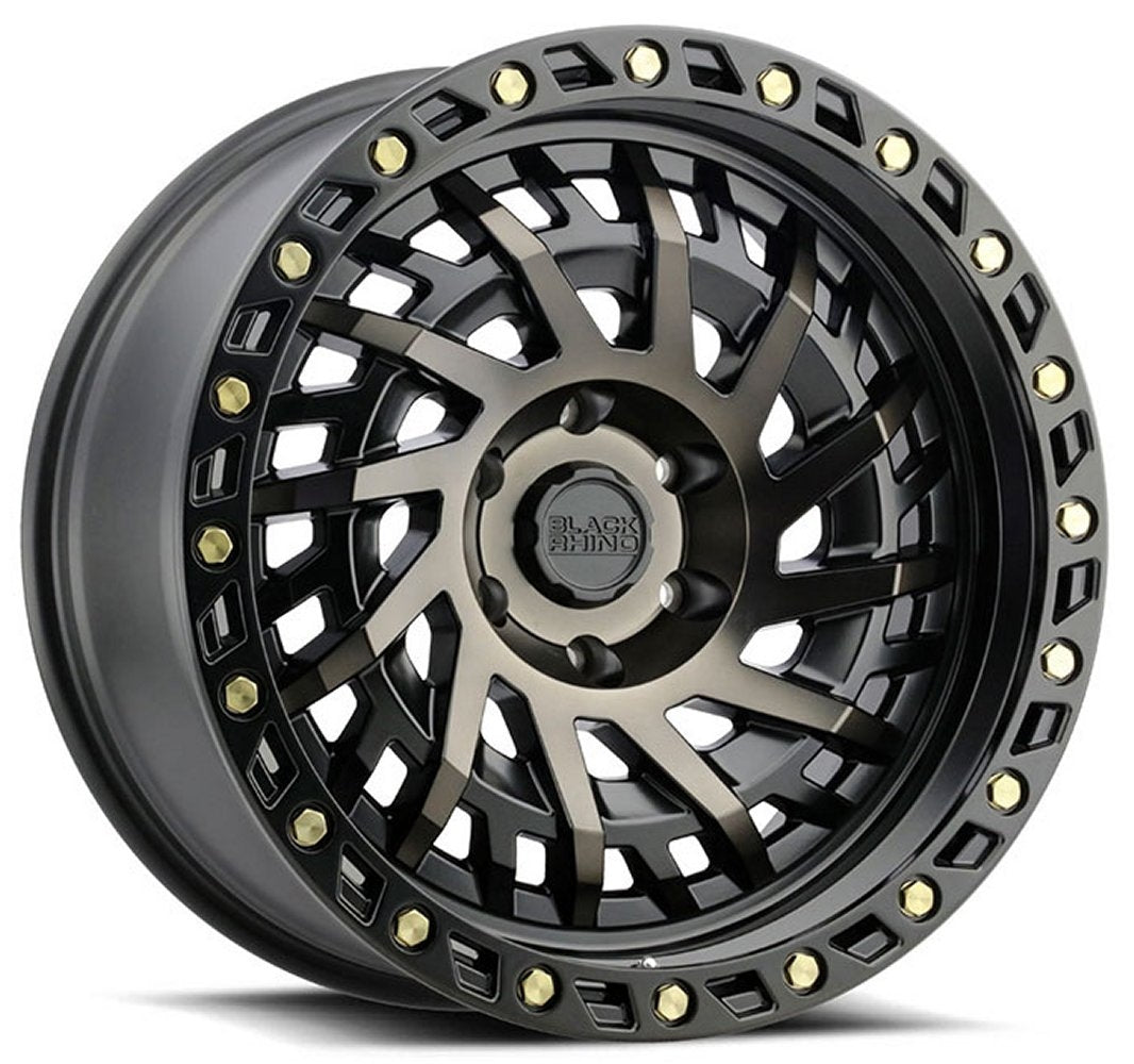 (Clearance - No Returns) 17x9 Black Rhino Shredder Matte Black w/ Machined Dark Tint (Rotary Forged) 6x5.5/139.7 -12mm - Flex Offroad