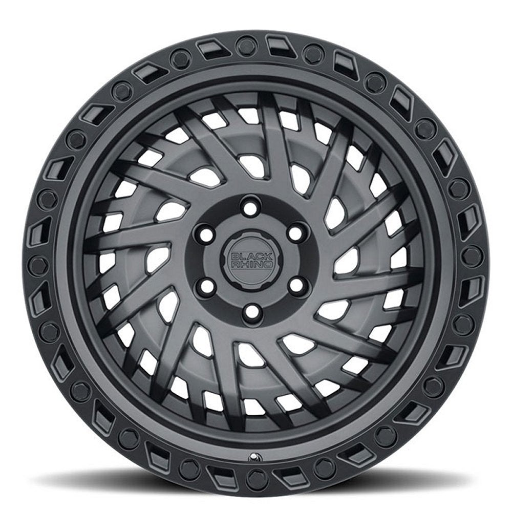 (Clearance - No Returns) 17x9 Black Rhino Shredder Matte Gunmetal w/ Black Lip Edge (Rotary Forged) 6x5.5/139.7 0mm