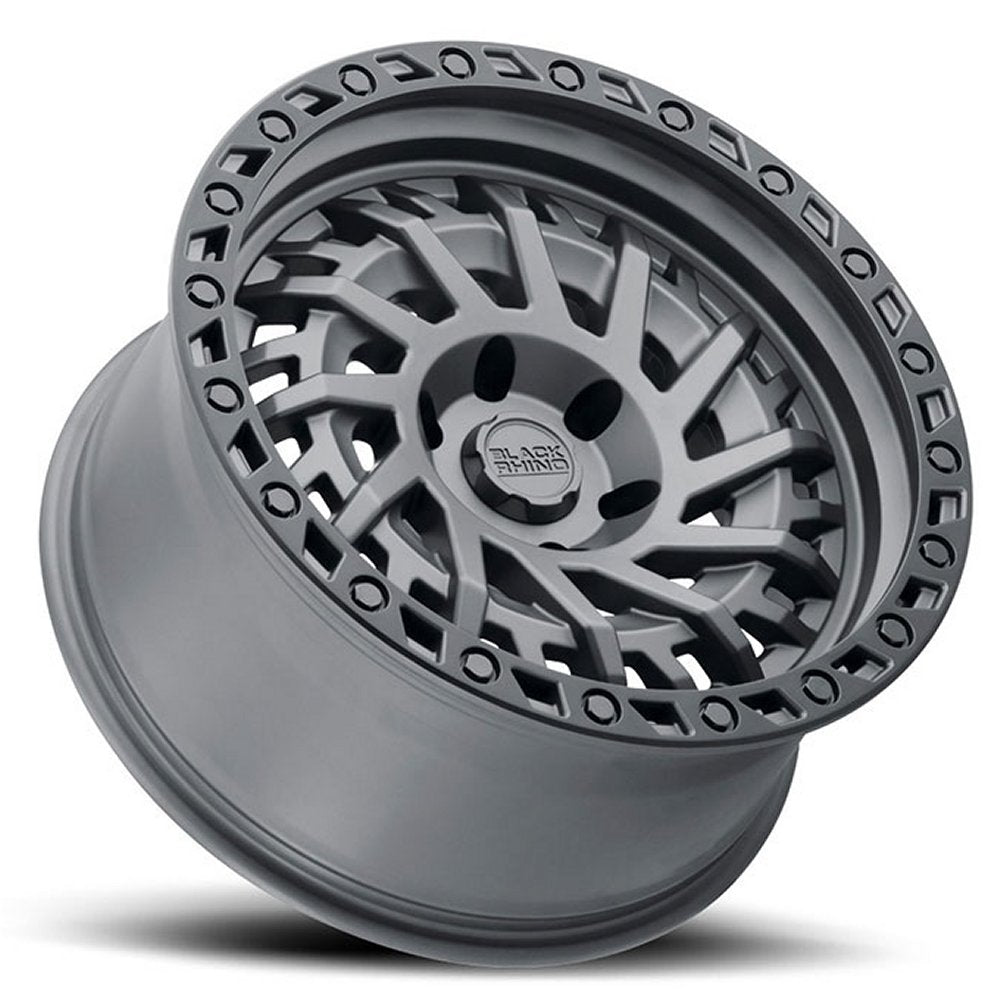 (Clearance - No Returns) 17x9 Black Rhino Shredder Matte Gunmetal w/ Black Lip Edge (Rotary Forged) 6x5.5/139.7 0mm