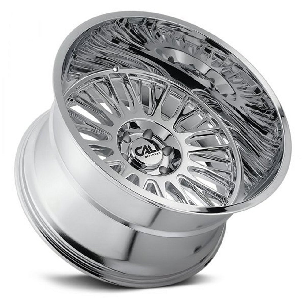 24x14 Cali Off-Road Vertex 9116 Chrome 6x5.5/139.7 -76mm (* May Require Trimming) - Flex Offroad