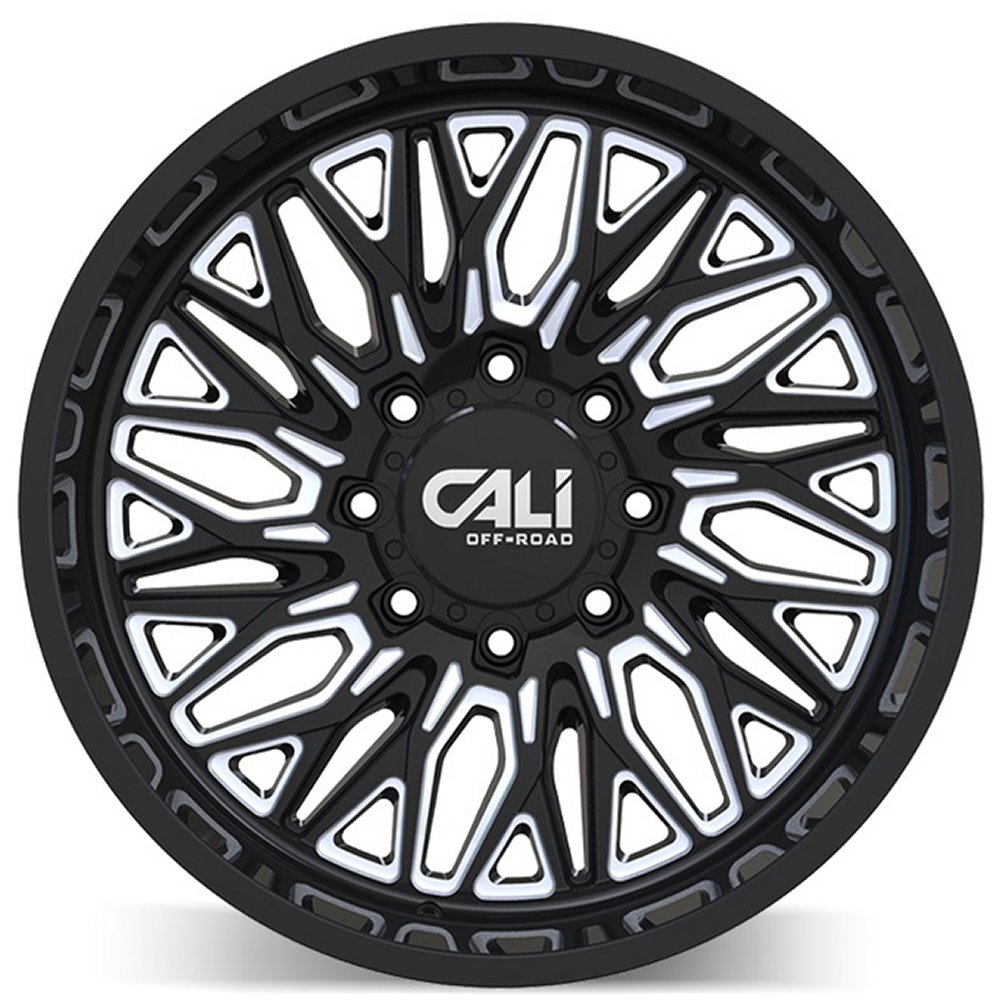 22x10 Cali-Off-Road Crusher 9118 Gloss Black Milled 6x5.5/139.7 -19mm - Flex Offroad
