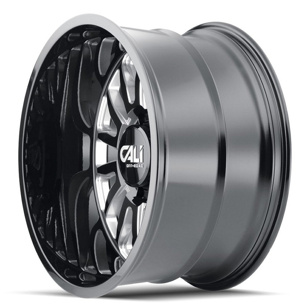 22x12 Cali Off-Road Summit 9110 Gloss Black w/ Milled Spokes (* May Require Trimming) 8x6.5/165 -51mm