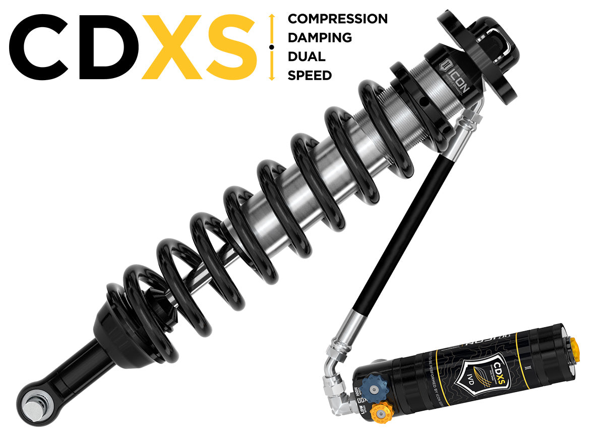 ICON 2021-2023 Ford Bronco, Front, 1.5-4" Lift, V.S. 2.5 Series Coilover Kit, Remote Reservoir w/ CDXS 48700x