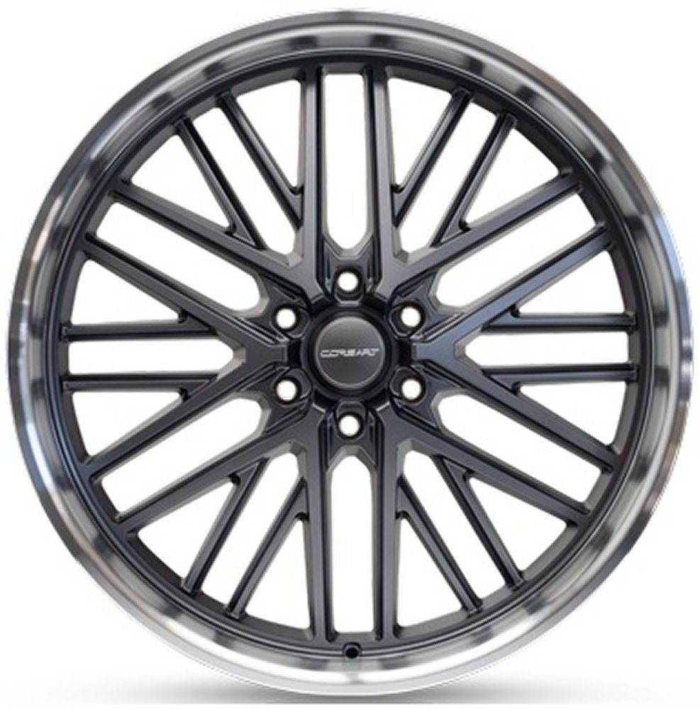 24x9 Corsart Kingpin 6 R505 Matte Gunmetal Diamond Cut Lip 6x135 24mm