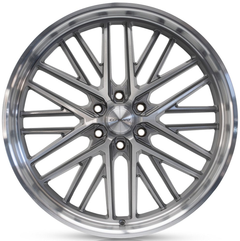 24x10 Corsart Kingpin 6 R507 Gloss Brushed Diamond Cut Lip 6x135 25mm