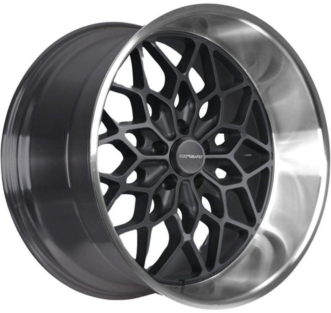 20x8.5 Corsart Gunner R511 Matte Gunmetal Diamond Cut Lip 5x5/127 6mm