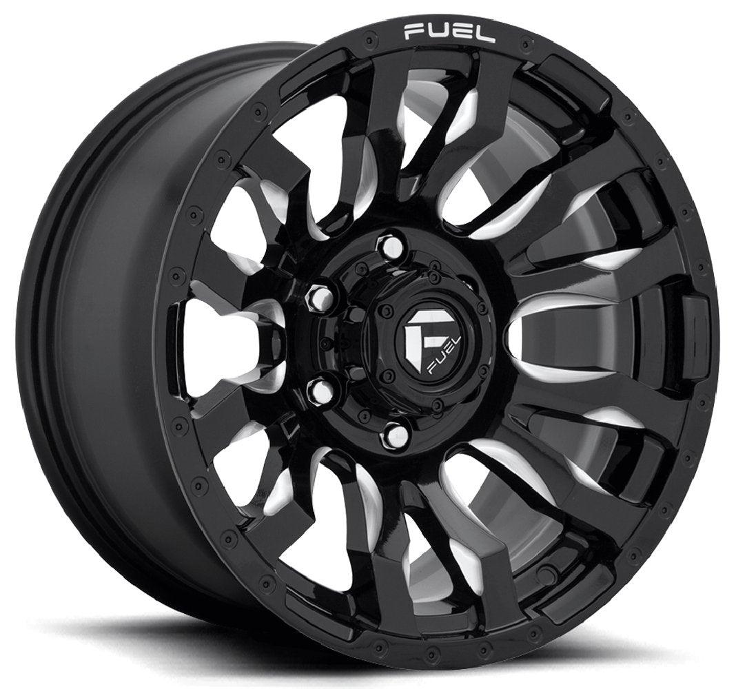 22x10 Fuel Off-Road Blitz Gloss Black Milled D673 8x180 -18mm - Flex Offroad
