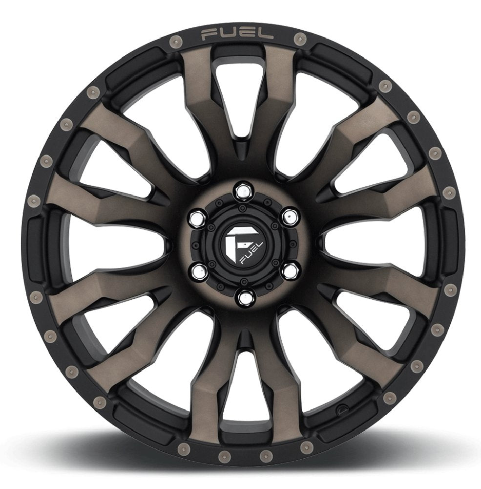 18x9 Fuel Off-Road Blitz Matte Black Machined w/ Double Dark Tint D674 6x5.5/139.7 20mm - Flex Offroad