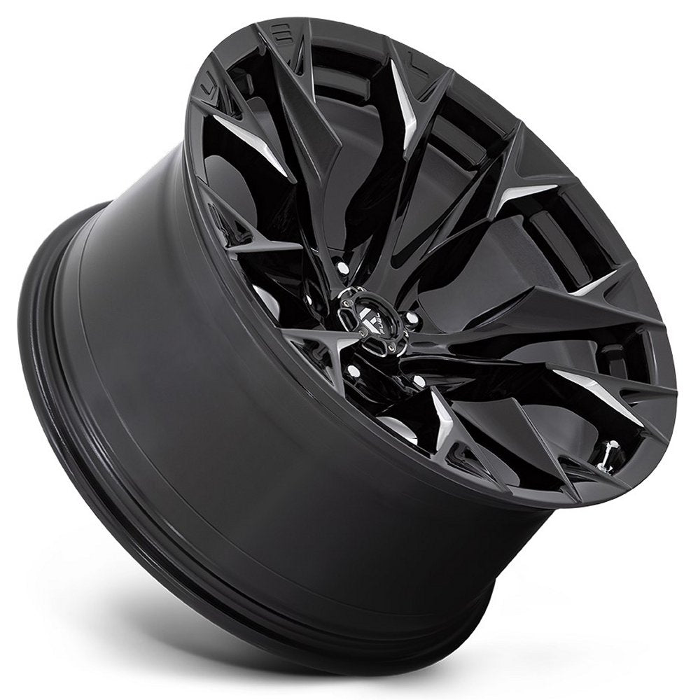 24x12 Fuel Off-Road Flame 5 Gloss Black Milled D803 (* May Require Trimming) 5x5/127 -44mm - Flex Offroad