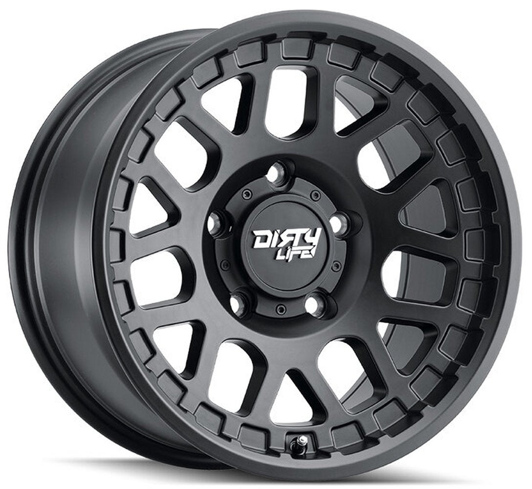 17x9 Dirty Life 9306 Mesa Matte Black 6x5.5/139.7 -12mm - Flex Offroad