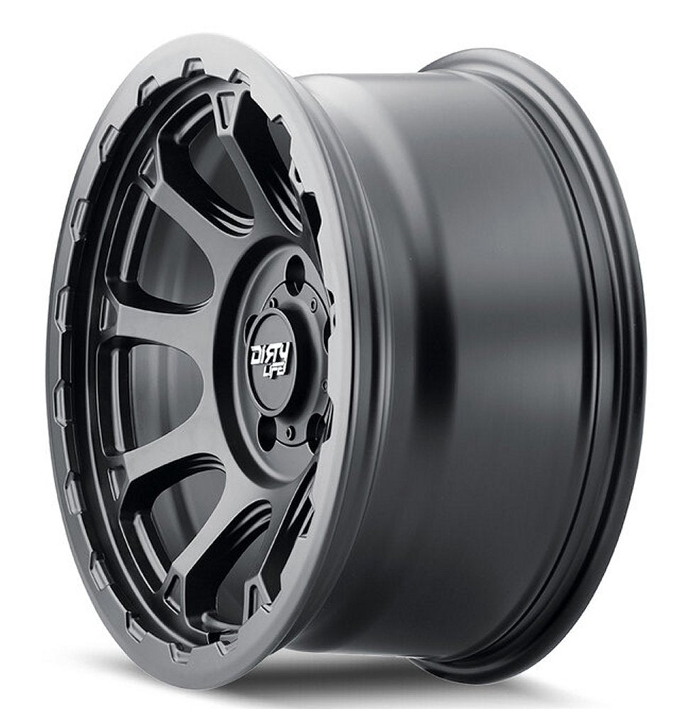 17x8.5 Dirty Life 9307 Drifter Matte Black 6x5.5/139.7 -6mm - Flex Offroad