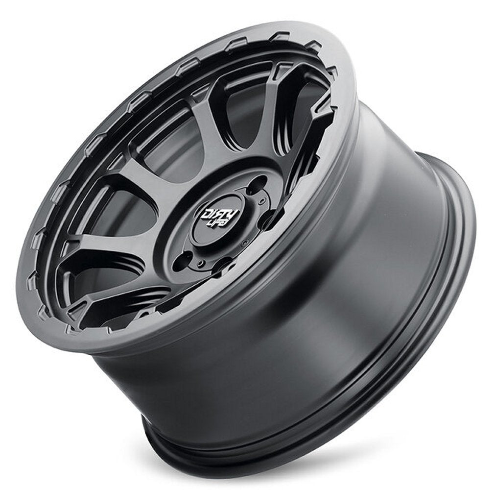 17x8.5 Dirty Life 9307 Drifter Matte Black 6x5.5/139.7 -6mm - Flex Offroad