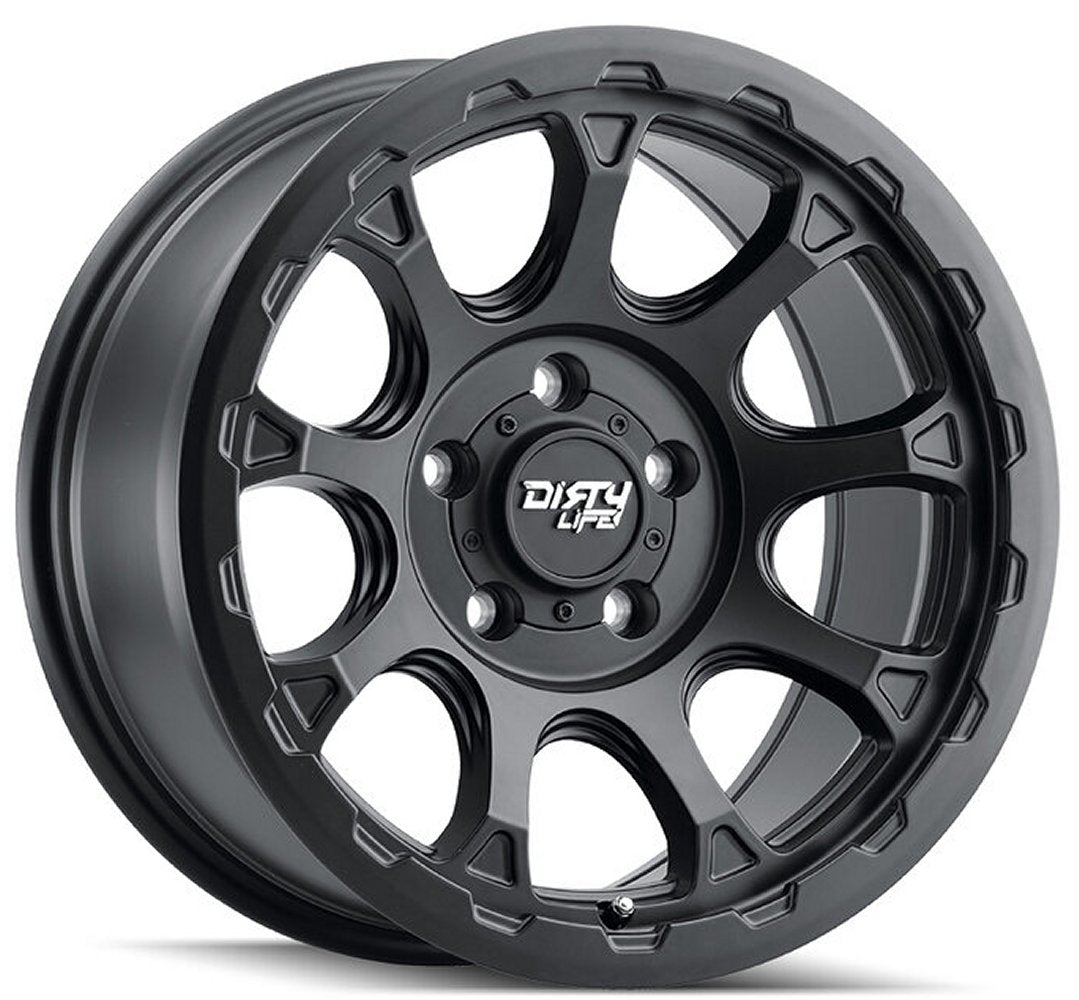 17x8.5 Dirty Life 9307 Drifter Matte Black 6x5.5/139.7 -6mm - Flex Offroad